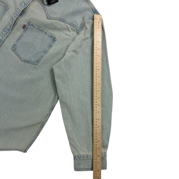 Levi’s Men’s Western Denim Shirt XL Relaxed Fit Snap Front Blue NWT - Picture 12 of 16